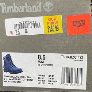 Men’s Navy WP Timberland Boots